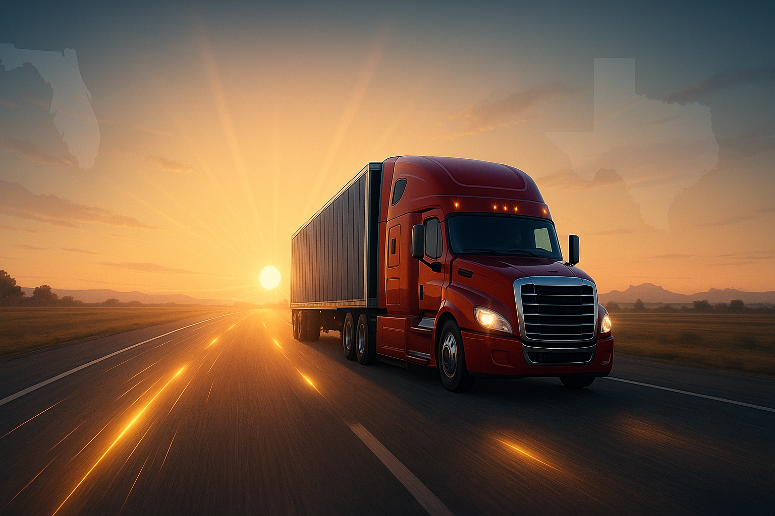 Semi truck representing commercial trucking insurance protection
