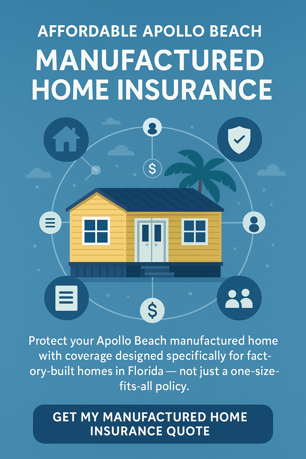 Affordable manufactured home insurance advertisement